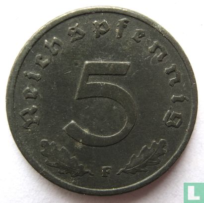 Empire allemand 5 reichspfennig 1944 (F) - Image 2