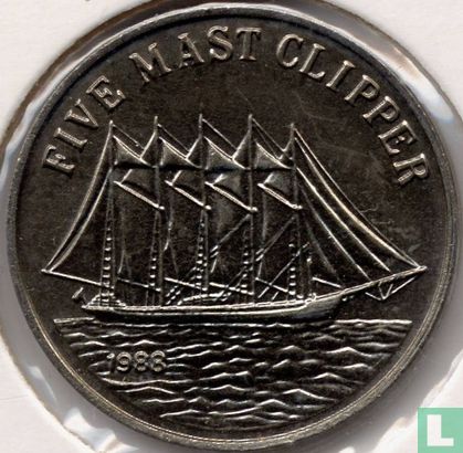 Laos 10 kip 1988 (cuivre-nickel) "Five mast clipper Prussia" - Image 1