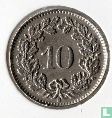 Zwitserland 10 rappen 1949 - Afbeelding 2