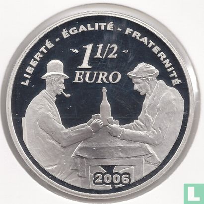 France 1½ euro 2006 (PROOF) "100th anniversary of the death of Paul Cézanne" - Image 1