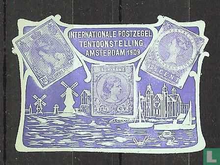 Intern. Postzegeltentoonstelling Amsterdam Blauw op Lichtblauw