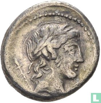 Romeinse Republiek. P. Crepusius, AR Denarius Rome 82 v.C. - Afbeelding 2