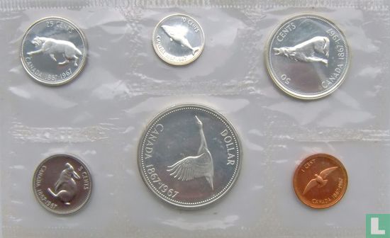 Canada jaarset 1967 (PROOFLIKE) "100th anniversary of Canadian confederation" - Afbeelding 1