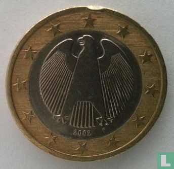 Germany 1 euro 2002 (F - misstrike - turned star) - Image 1