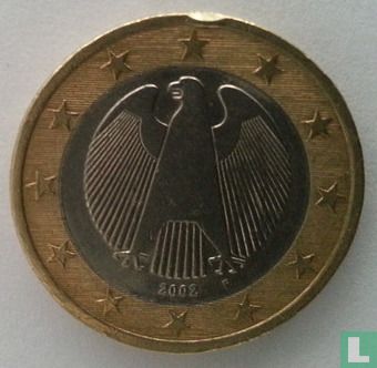 Allemagne 1 euro 2002 (F - fautée - étoiles tournées) - Image 3