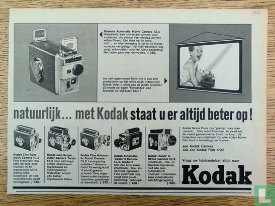 Advertentie Kodak Cine 1961