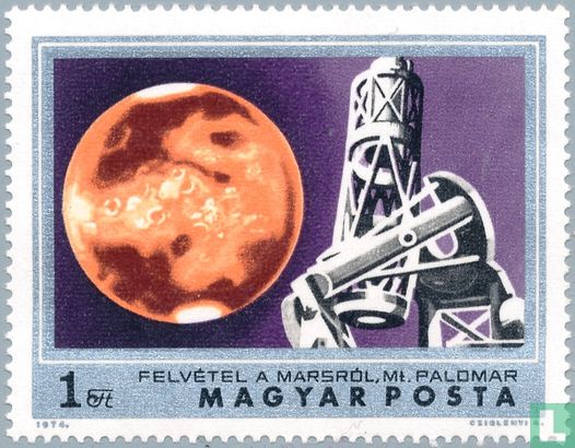 Mars und das Palomar-Observatorium