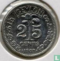 Ceylon 25 cents 1908 - Afbeelding 1