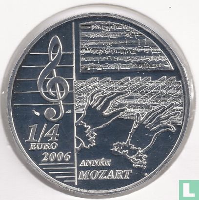 Frankrijk ¼ euro 2006 "250th anniversary Birth of Wolfgang Amadeus Mozart" - Afbeelding 1