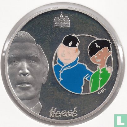 Frankrijk 1½ euro 2007 (PROOF) "100th anniversary of the birth of Georges Remi - alias Hergé - Tintin & Tchang" - Afbeelding 2