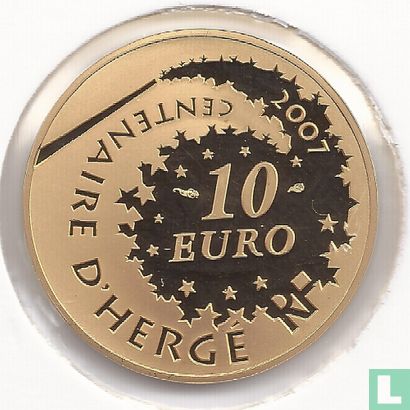 Frankrijk 10 euro 2007 (PROOF) "100th anniversary of the birth of Georges Remi - alias Hergé" - Afbeelding 1