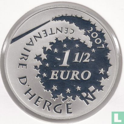 France 1½ euro 2007 (BE) "100th anniversary of the birth of Georges Remi - alias Hergé - Tintin & Captain Haddock" - Image 1