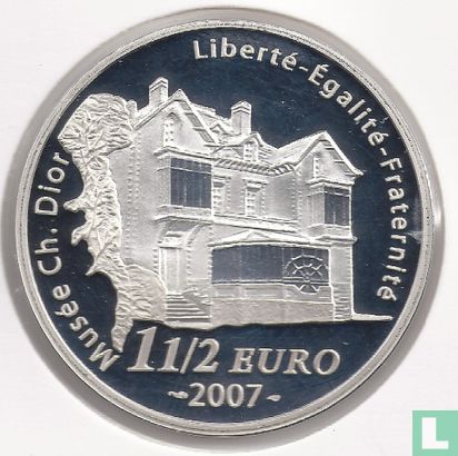 France 1½ euro 2007 (BE) "50th anniversary of the death of Christian Dior" - Image 1