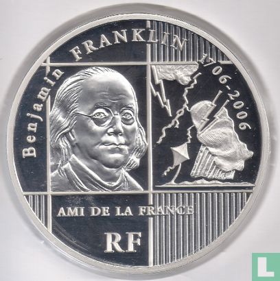 France 20 euro 2006 (PROOF) "300th anniversary of the birth of Benjamin Franklin" - Image 2
