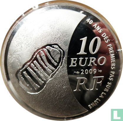 Frankrijk 10 euro 2009 (PROOF) "International Year of Astronomy and 40 years of the first steps on the moon" - Afbeelding 1