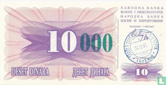 Bosnie-Herzégovine 10.000 Dinara 1993 (P53c) - Image 1