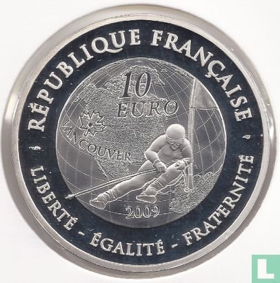 Frankreich 10 Euro 2009 (PP) "XXI Olympic Winter Games 2010 in Vancouver - Alpine skiing" - Bild 1