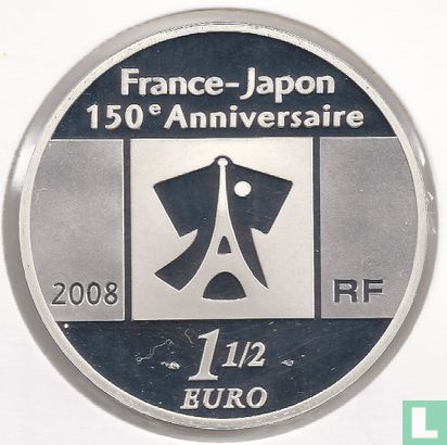 France 1½ euro 2008 (BE) "150 years of diplomatic relations between France and Japan - Kanei Thuho coin" - Image 1