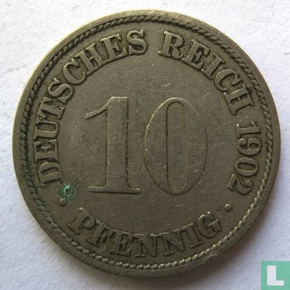 Duitse Rijk 10 pfennig 1902 (F) - Afbeelding 1