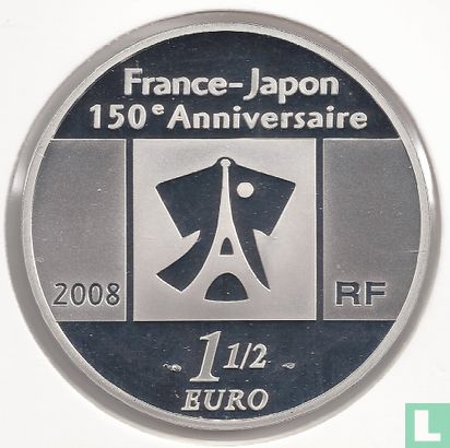 Frankreich 1½ Euro 2008 (PP) "150 years of diplomatic relations between France and Japan - Japanese painting" - Bild 1