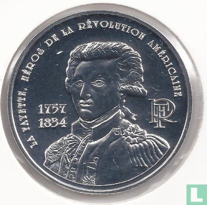 Frankrijk ¼ euro 2007 "250th anniversary Birth of Gilbert du Motier de La Fayette" - Afbeelding 2