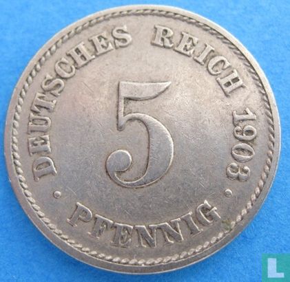 German Empire 5 pfennig 1903 (E) - Image 1