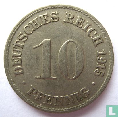 Duitse Rijk 10 pfennig 1915 (D) - Afbeelding 1