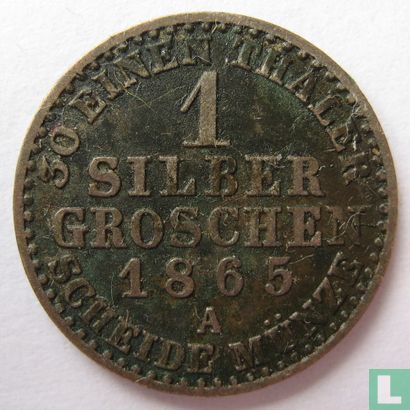 Pruisen 1 silbergroschen 1865 - Afbeelding 1