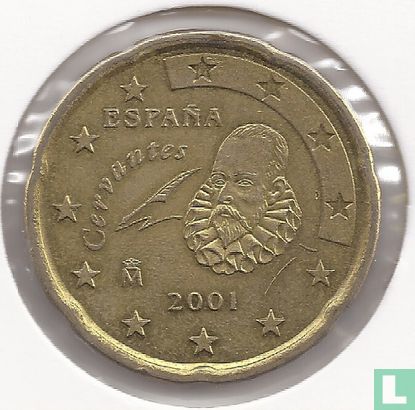 Espagne 20 cent 2001 - Image 1