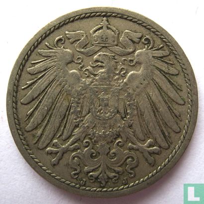 Duitse Rijk 10 pfennig 1905 (J) - Afbeelding 2
