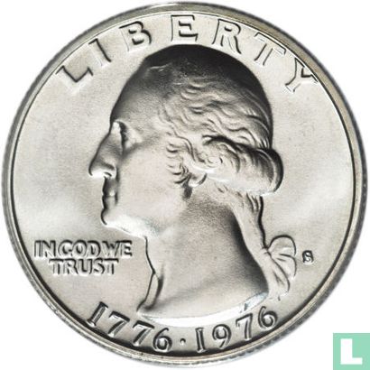 Verenigde Staten ¼ dollar 1976 (zilver) "200th anniversary of Independence" - Afbeelding 1