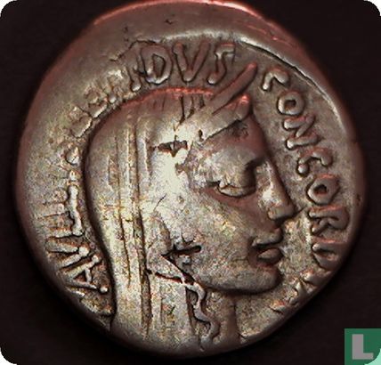 Romeinse Republiek, AR denarius, Lepidus Paullus, Rome, 62 v. Chr. - Afbeelding 1