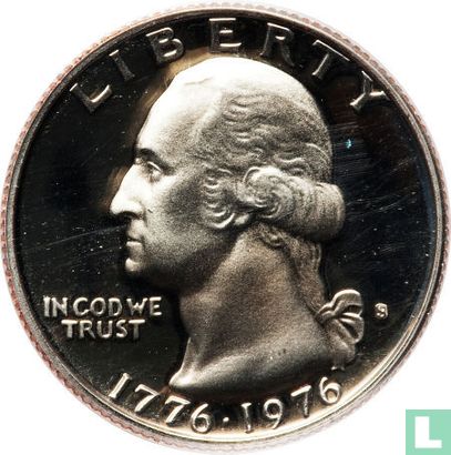 Verenigde Staten ¼ dollar 1976 (PROOF - koper bekleed met koper-nikkel) "200th anniversary of Independence" - Afbeelding 1