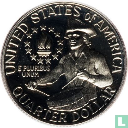 Verenigde Staten ¼ dollar 1976 (PROOF - koper bekleed met koper-nikkel) "200th anniversary of Independence" - Afbeelding 2