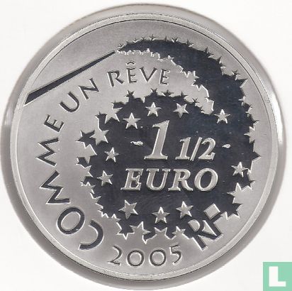 France 1½ euro 2005 (PROOF) "30 years of Hello Kitty by Ikuko Shimizu - Kitty at the Champs Elysées" - Image 1