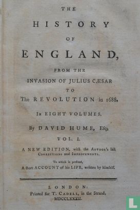 The History of England, from the Invasion of Julius Caesar to the Revolution in 1688. In eight volumes. - Bild 2