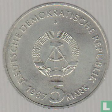 DDR 5 Mark 1987 "750 years of Berlin - Alexanderplatz" - Bild 1