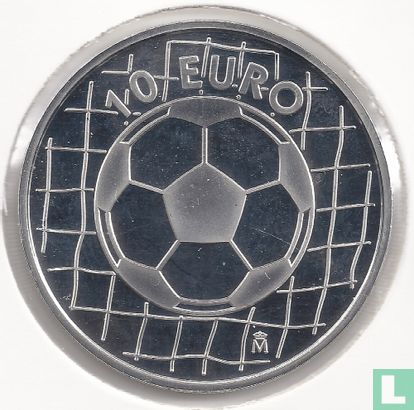 Spanje 10 euro 2002 (PROOF) "Football World Cup in Korea and Japan - Goal shooting" - Afbeelding 2