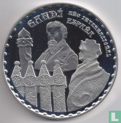 Espagne 50 euro 2002 (BE) "150th anniversary of the birth of Antoni Gaudi - Sagrada Familia" - Image 2