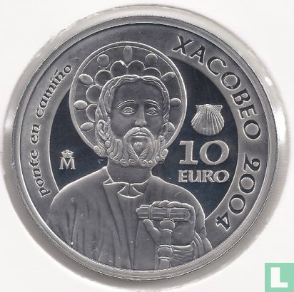 Spanje 10 euro 2004 (PROOF) "Compostela Holy Year" - Afbeelding 2