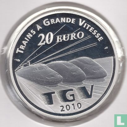 France 20 euro 2010 (PROOF - PIEDFORT) "Lille Europe TGV station" - Image 1