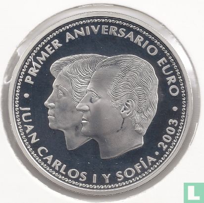 Espagne 10 euro 2003 (BE) "1st Anniversary of the Introduction of the Euro" - Image 1