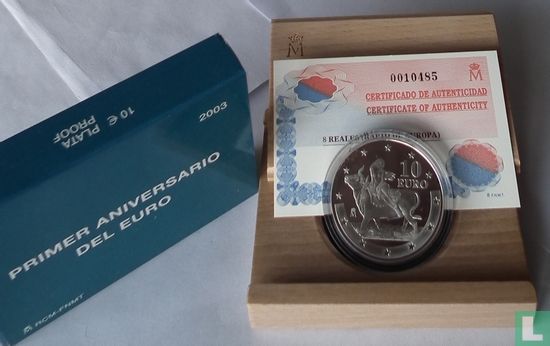 Spanien 10 Euro 2003 (PP) "1st Anniversary of the Introduction of the Euro" - Bild 3