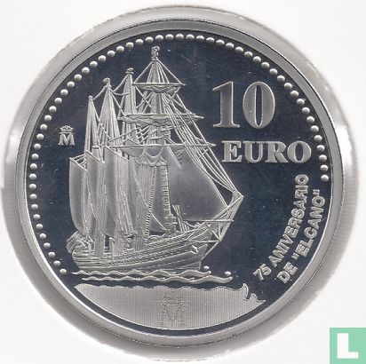 Spanje 10 euro 2003 (PROOF) "75th anniversary of the sailing ship De Elcano" - Afbeelding 2