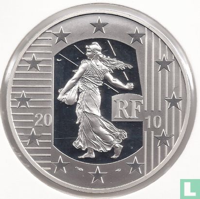 Frankrijk 10 euro 2010 (PROOF) "50th anniversary of the New Franc" - Afbeelding 1