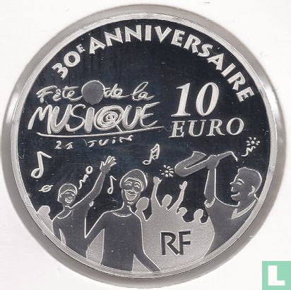 Frankreich 10 Euro 2011 (PP) "30th Anniversary of International Music Day" - Bild 2
