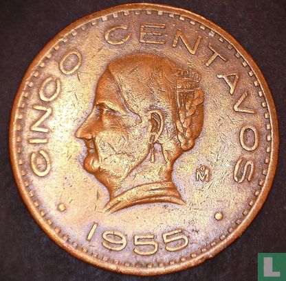 Mexico 5 centavo 1955 - Afbeelding 1