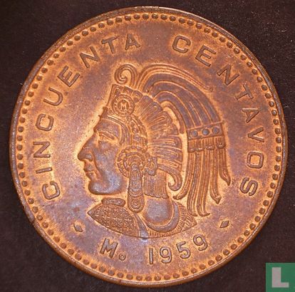 Mexico 50 centavos 1959 - Afbeelding 1