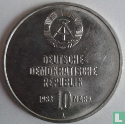 GDR 10 mark 1983 "30 years Worker's militia" - Image 1