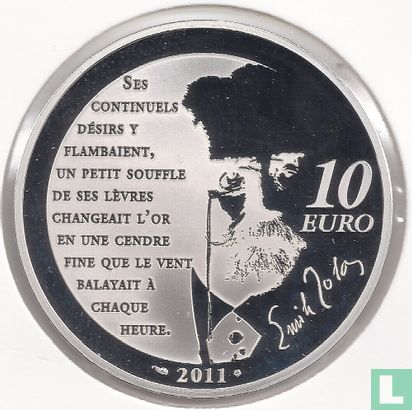France 10 euro 2011 (PROOF) "Heroes of the French literature - Nana" - Image 1